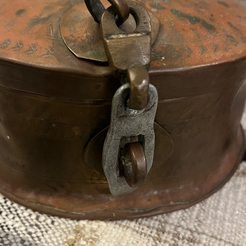 Antique Chapati Copper India Betel Box - Picture 17 of 17